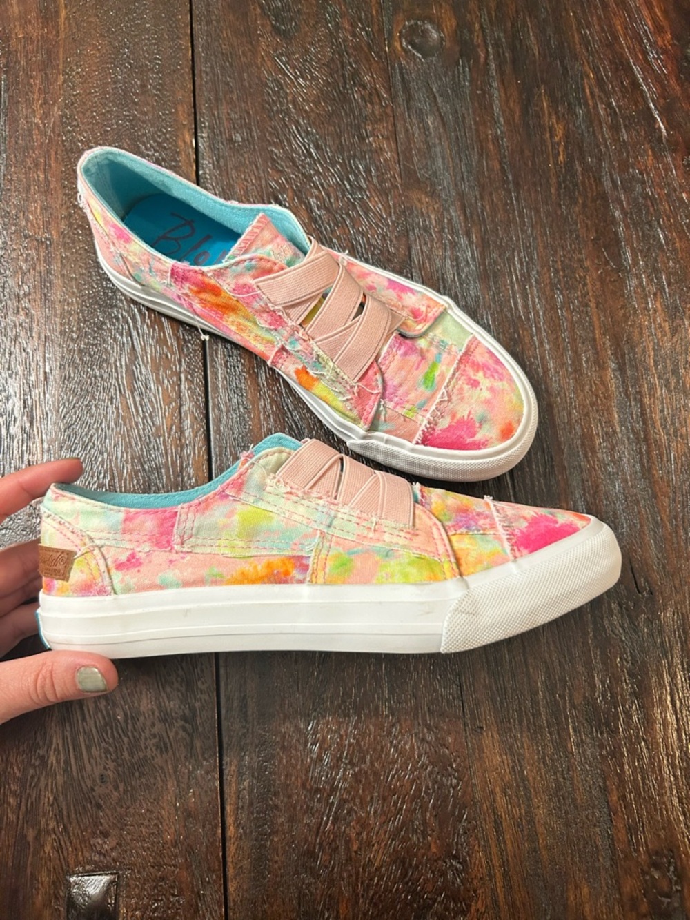 Blowfish Malibu Marley Women's Rainwater Tie-Dye Canvas Slip-on Sneakers - 7.5 - Picture 7 of 8